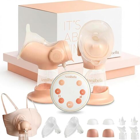 Annabella Single Breast Pump - Innovative Baby Tongue Simulation Electric Breast Pump, Adjustable Shield (18–24mm), Quiet, Comfortable & Portable in Kuwait