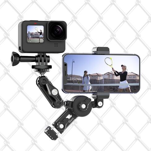 jusmo CM010 Cell Phone Fence Mount Game Changer Mounting Kit for GoPro, iPhone, AKASO, DJI Osmo Action, Insta360, Mevo Start for Recording Baseball Softball Tennis Gamechanger Streaming Kit in Kuwait