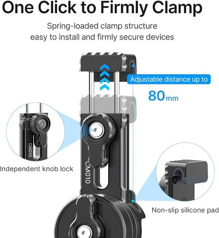 jusmo CM010 Cell Phone Fence Mount Game Changer Mounting Kit for GoPro, iPhone, AKASO, DJI Osmo Action, Insta360, Mevo Start for Recording Baseball Softball Tennis Gamechanger Streaming Kit in Kuwait