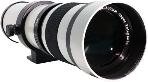 420-800mm F8.3-16 Full Frame White Zoom Telephoto Lens for Manual Focus Birdwatching and Moon Photography (MD/MC Mount) in Kuwait