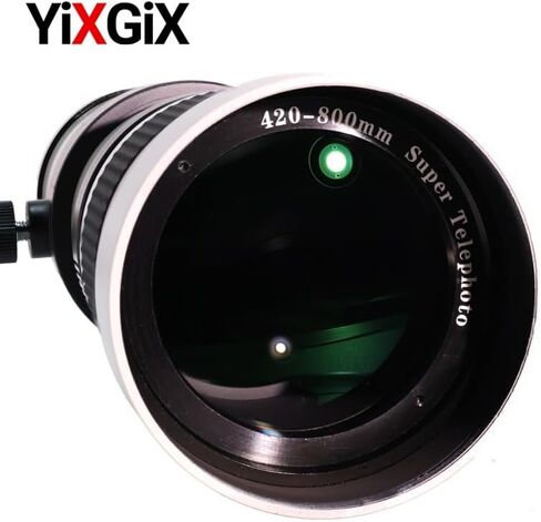 420-800mm F8.3-16 Full Frame White Zoom Telephoto Lens for Manual Focus Birdwatching and Moon Photography (MD/MC Mount) in Kuwait