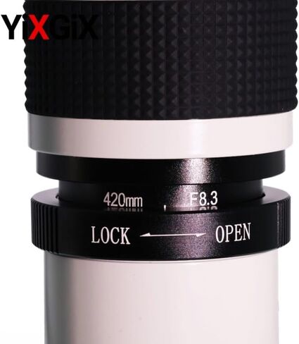 420-800mm F8.3-16 Full Frame White Zoom Telephoto Lens for Manual Focus Birdwatching and Moon Photography (MD/MC Mount) in Kuwait