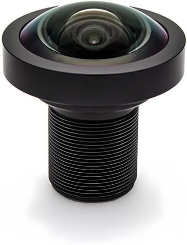 HD 12MP M12 Installation with 1.9mm Distortion Free fisheye Lens 1/2 "Image Format F1.8 Aperture, Equipped with 650nm Infrared Filter(Without Filter) in Kuwait