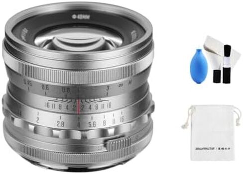 Brightin Star 35mm F1.4 MF Manual Focus Full Frame Lens for Sony E Mount Silver in Kuwait