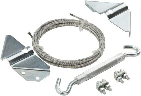 National Hardware Anti-Sag Gate Kit, Heavy-Gauge Steel, Zinc Plated | Corrects and Prevents Gate Sag Up to 7.5 ft Diagonal; Cable, Turnbuckle, Brackets and Screws Included in Kuwait