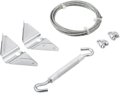 National Hardware Anti-Sag Gate Kit, Heavy-Gauge Steel, Zinc Plated | Corrects and Prevents Gate Sag Up to 7.5 ft Diagonal; Cable, Turnbuckle, Brackets and Screws Included in Kuwait