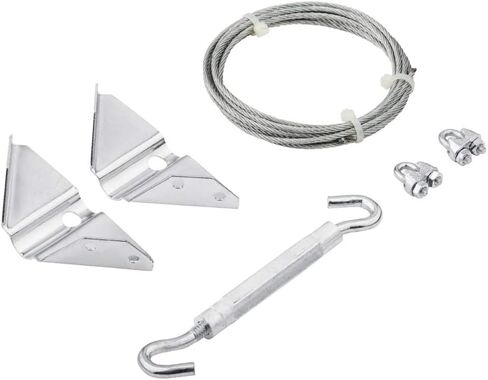 National Hardware Anti-Sag Gate Kit, Heavy-Gauge Steel, Zinc Plated | Corrects and Prevents Gate Sag Up to 7.5 ft Diagonal; Cable, Turnbuckle, Brackets and Screws Included in Kuwait