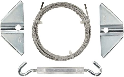 National Hardware Anti-Sag Gate Kit, Heavy-Gauge Steel, Zinc Plated | Corrects and Prevents Gate Sag Up to 7.5 ft Diagonal; Cable, Turnbuckle, Brackets and Screws Included in Kuwait