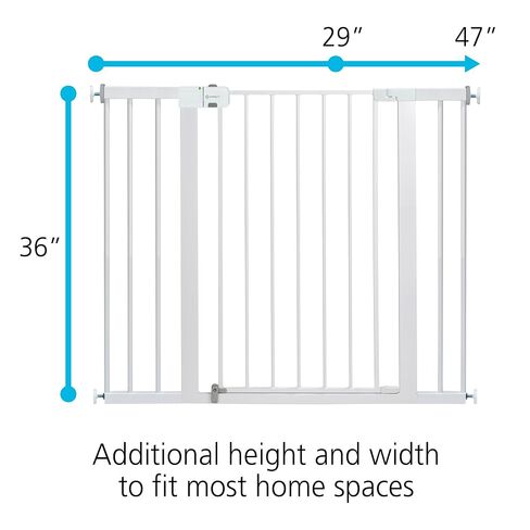 Safety 1st Extra Wide Baby Gate with Door: Premium Child Safety, Extra Tall Gate for Doorways, Dog Gates, Easy Installation, 36" Tall & Wide, Fits 29"-47" in Kuwait