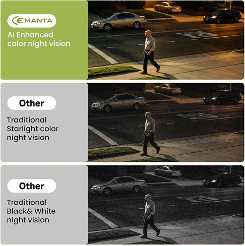 3MP No Drill Window Camera for Indoor & Outdoor Monitoring-1 Pack | 2.4Ghz & 5Ghz, Color Starlight Night Vision, Anti-Glare, AI Motion Detection, 24/7 Recording, Compatible with Alexa in Kuwait