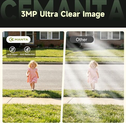3MP No Drill Window Camera for Indoor & Outdoor Monitoring-1 Pack | 2.4Ghz & 5Ghz, Color Starlight Night Vision, Anti-Glare, AI Motion Detection, 24/7 Recording, Compatible with Alexa in Kuwait