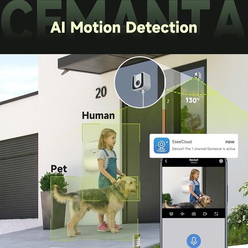 3MP No Drill Window Camera for Indoor & Outdoor Monitoring-1 Pack | 2.4Ghz & 5Ghz, Color Starlight Night Vision, Anti-Glare, AI Motion Detection, 24/7 Recording, Compatible with Alexa in Kuwait