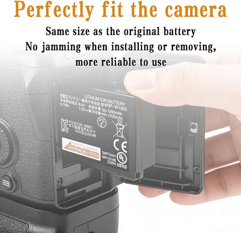 for Fujifilm Battery, NP-W126S Battery with Charger Replacement for Fuji X-T100, X-T200, X100F, X100V, X-S10, X-A10, X-E3, X-E4, X-A5, X-Pro2, X-Pro3, X-T1, X-T2, X-T3, X-T10, X-T20, X-T30, X-T30 II in Kuwait