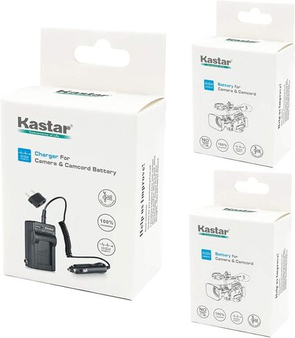 Kastar Battery (2-Pack) and Charger Kit for JVC SSL-JVC50 and JVC GY-HMQ10, GY-LS300, GY-HM200, GY-HM600, GY-HM600E, GY-HM600EC, GY-HM650 Camcorders in Kuwait