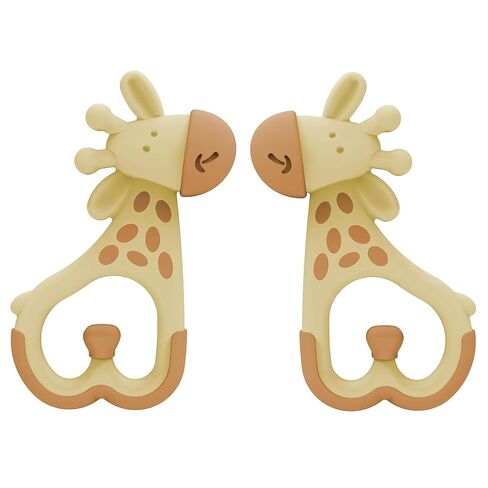 Dr. Brown's Ridgees Giraffe, Massaging Baby Teether, Designed by a Pediatric Dentist, BPA Free, 3m+ (Pack of 2) in Kuwait