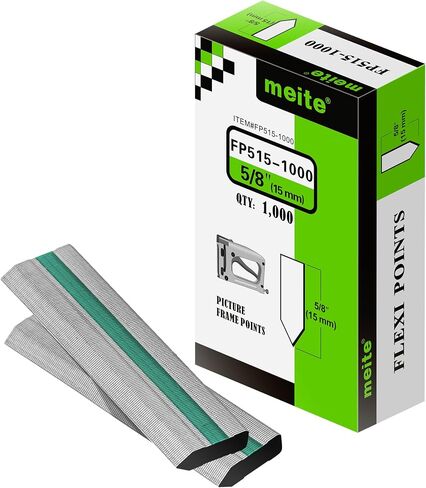 meite Flexible Points, 5/8" (15mm) Picture Frame Point Nails Refill 2000PCS | Ideal for Photo Frame Panels and Artwork Fixation, Picture Framing Nails for Point Driver/Points Tacker in Kuwait