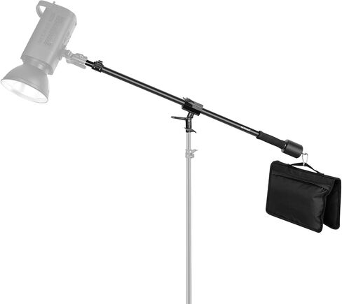 NEEWER Tripod Boom Arm, 35" to 61" (90 to 156cm) with 1.5kg Counterweight and Sandbag, 1/4" Screw Compatible with Softbox, Studio Light, Flash, Umbrella, Ring Light, Max Load 5kg | 1/4" Screw Compatible with Softbox, Studio Light, Flash, Umbrella, Ring Li in Saudi Arabia