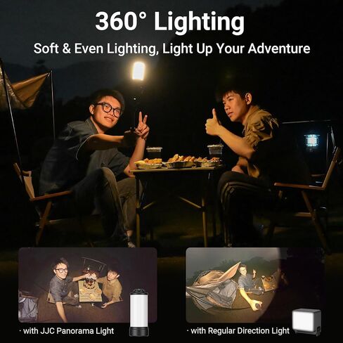 JJC 360° Light Attachment for Insta360 X5 Osmo360,1280mAh Type-C Charging | All-Angle Even Lightning,w. 1/4"-20,3 Color Mode 5 Brightness Level Personal LED Light for Insta360 X4 X3 Gopro Max Xtra 360 in Kuwait