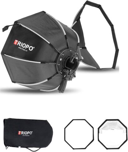 Triopo Softbox 21.6in/55cm Octagon Umbrella Photography Softbox for Godox V860II V860III V850II V850III TT600 TT685 TT685II YN560 III IV JY-680A, etc Flash Speedlite Speedlight Soft Boxes (KS2-55) in Kuwait