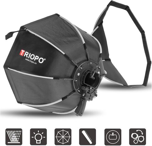 Triopo Softbox 21.6in/55cm Octagon Umbrella Photography Softbox for Godox V860II V860III V850II V850III TT600 TT685 TT685II YN560 III IV JY-680A, etc Flash Speedlite Speedlight Soft Boxes (KS2-55) in Kuwait