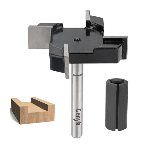 CNC Spoilboard Surfacing Slab Flattening Router Bit, 4 Teeth, 1/4" Shank, 2" Cutting Diameter, 1/2" Cutting Depth, 1/2" Shank with Router Free Collet,for Woodworking Tools in Saudi Arabia