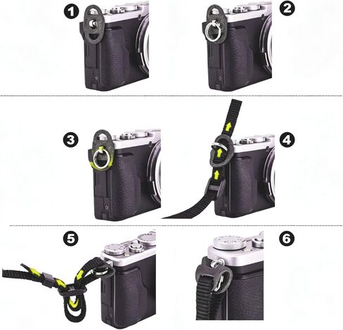 4pcs Stainless Steel Camera Strap Split O Ring Adapter with Leather Cover, for Belt Hook Lanyard for Camera Shoulder Strap in Kuwait