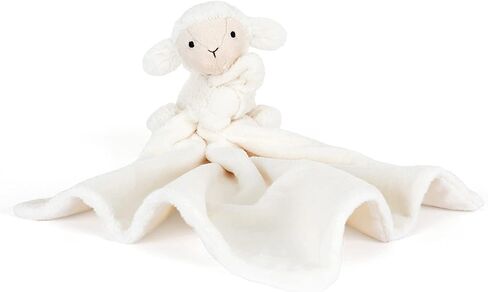 Jellycat Bashful Lamb Soother, 13.5 inches - Security Blanket & Lovey for Babies - Baby Gift in Kuwait