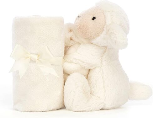Jellycat Bashful Lamb Soother, 13.5 inches - Security Blanket & Lovey for Babies - Baby Gift in Kuwait