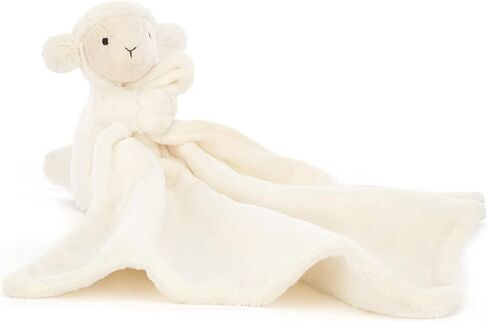 Jellycat Bashful Lamb Soother, 13.5 inches - Security Blanket & Lovey for Babies - Baby Gift in Kuwait