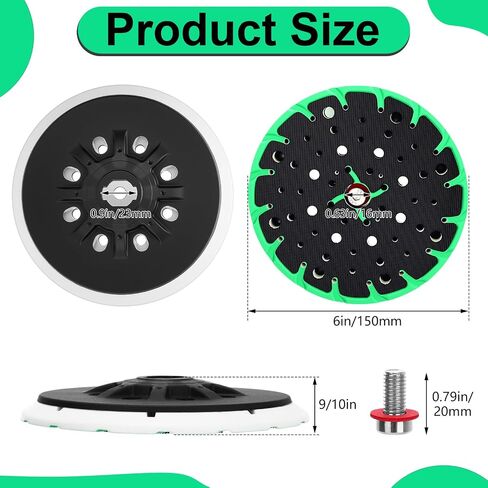 Lounsweer 4 Pack Sander Pads 6 Inch Hard Sanding Pad Compatible with 202460 Sanders 48 Hole Disc Compatible with ETS EQ 150/3 ETS EQ 150/5 Sander in Kuwait