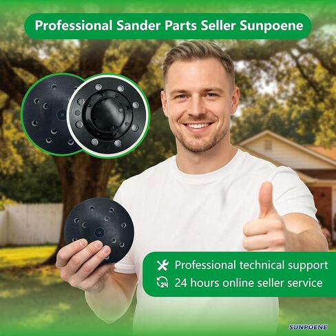 Upgraded for Festool ETS ES ETSC 125 Sanding Pad 492280 Soft 5 Inch (125mm) | 492280 Soft Sander Pad, 8 Hole, ST-STF 125/8-M4-J W-HT, Heat Resistant Hook & Loop, High Dust Extraction, M4 Connection in Kuwait