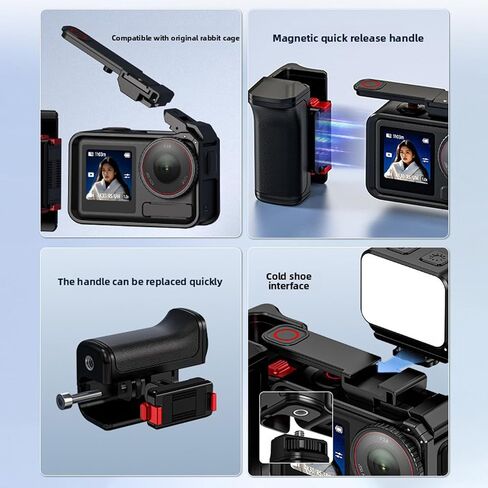 GOWENIC Street Photography Grip, Magnetic Camera Handle with Non Slip Silicone and Cold Shoe Mount, for 5PRO 4 3 Camera in Kuwait