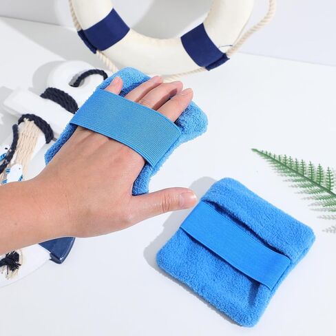 PartyKindom 2 Pcs Reusable Lightweight Beach Sand Removing Bag for Body Synthetic Fiber Sand Mitt Cleaner Convenient Zip Closure Removal Helper for Beach Use in Kuwait