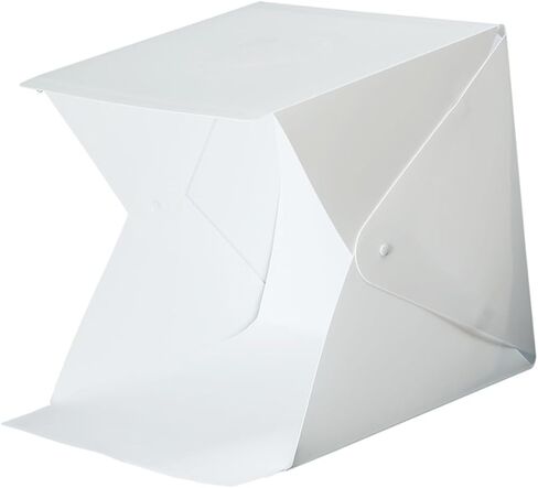 ULTECHNOVO Portable Mini Photo Light Box Tent 20cm Folding LED Photography Shooting Cube with 4 Color Backdrops for Product Photography and Jewelry Studio in Kuwait