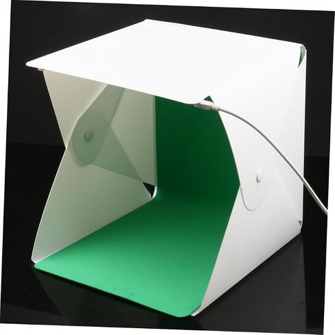 FUOYLOO 20cm Mini Portable Photography Light Tent Softbox with LED Strip Lights and 4 Colored Backdrops for Small Product Studio Shooting in Kuwait