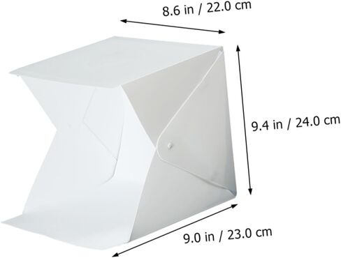 PRETYZOOM Small Folding LED Light Box and Portable Photo Tent with 4 Colored Backdrops, Mini Photography Softbox Studio for Jewelry and Product Shooting in Kuwait
