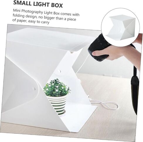 PRETYZOOM Small Folding LED Light Box and Portable Photo Tent with 4 Colored Backdrops, Mini Photography Softbox Studio for Jewelry and Product Shooting in Kuwait