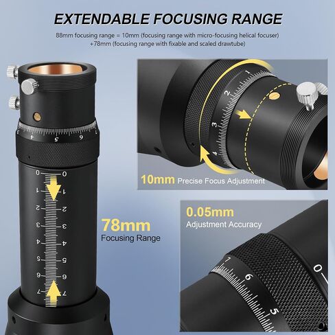 Alstar Guide Scope Upgrated 70mm Finderscope with Double Helical Focuser | 400mm Focal Length, Fully Multi-Coated Lense, 88mm Focusing Range, Visual & Guiding Use, Metal Housing, Dual Focusing System in Kuwait