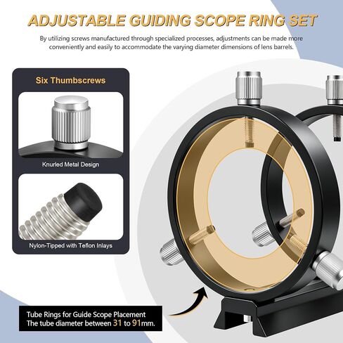 Alstar Guide Scope Upgrated 70mm Finderscope with Double Helical Focuser | 400mm Focal Length, Fully Multi-Coated Lense, 88mm Focusing Range, Visual & Guiding Use, Metal Housing, Dual Focusing System in Kuwait