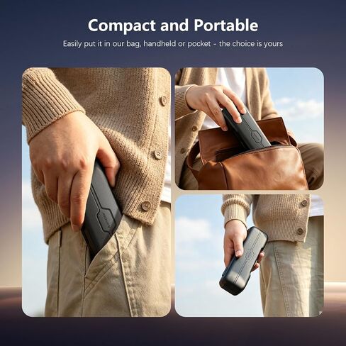 AMAZEAR Portable Protective Case for DJI OSMO Pocket 4/3/Xtra Muse Accessories, Hard Cover with Silicone Lining for 7 Lens Filters, Wide-Angle Lens, MicroSD Card, Easy Carry Storage Travel, Black in Kuwait