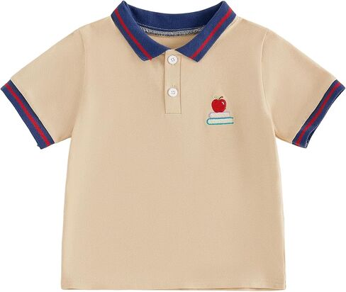 Toddler Baby Boy Back to School Outfit Pre K Clothes First Day of School Short Sleeve Polo Shirt Tee Top in Kuwait