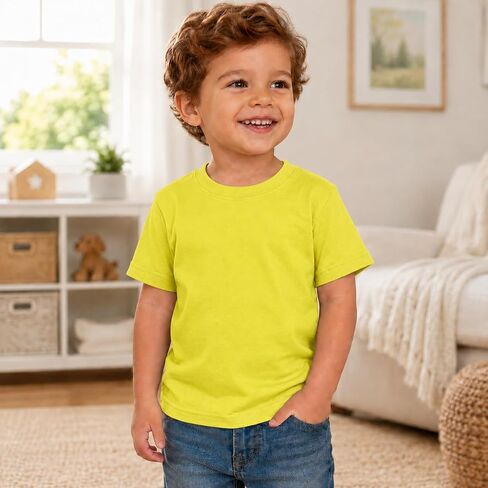Hanes Essentials Toddler Cotton T-Shirt Boys & Girls Soft Breathable Crewneck Tee 1-Pack, 3-Pack, 6-Pack & 12-Pack in Kuwait