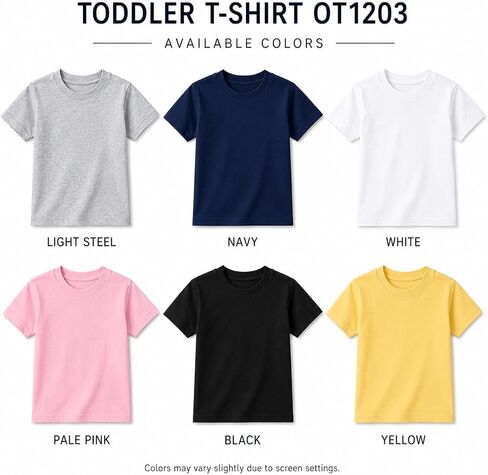 Hanes Essentials Toddler Cotton T-Shirt Boys & Girls Soft Breathable Crewneck Tee 1-Pack, 3-Pack, 6-Pack & 12-Pack in Kuwait