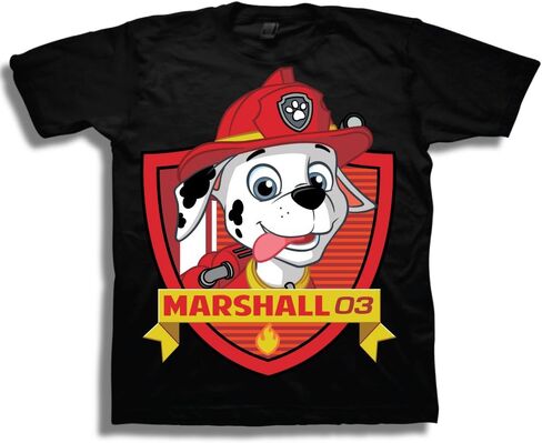 Nickelodeon Boys' Paw Patrol Short Sleeve T-Shirt - Chase, Marshall, Rubble, Zuma, Rocky 2t-7 in Kuwait