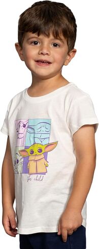 Star Wars Baby Yoda Grogu The Child Squares Short Sleeve T-Shirt Tee in Kuwait