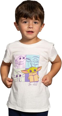Star Wars Baby Yoda Grogu The Child Squares Short Sleeve T-Shirt Tee in Kuwait