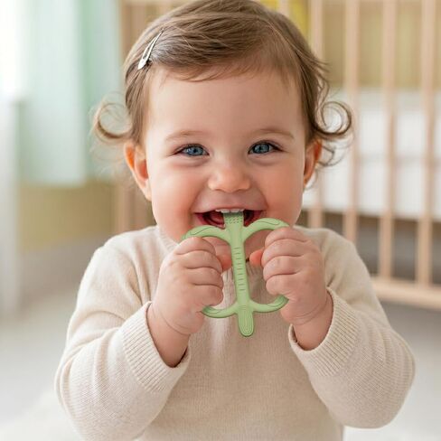 Baby Teether Set, 4 Softness Levels – Silicone Teething Toys 0-18M | 4 Teethers, One for Every Teething Stage | Multi-Textured | Freezer-Safe Storage Pouch | Teething Relief & BPA-Free in Kuwait