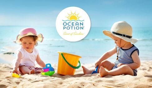 Ocean Potion Baby Sunscreen Lotion SPF 50, Broad Spectrum UVA/UVB Sun Protection, Gentle Non-Greasy Sunscreen Body Lotion with Aloe & Vitamin E, Travel Size Sun Screen 3.4 oz, Unscented in Kuwait