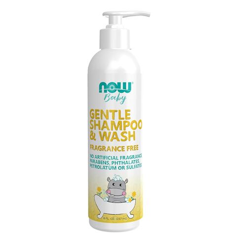 NOW Baby, Gentle Shampoo & Wash, Fragrance Free with No Artificial Fragrance, Parabens, Phthalates, Petrolatum or Sulfates, 8-Ounce in Kuwait