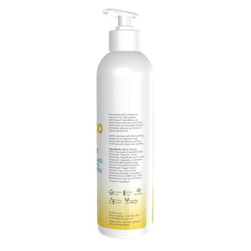NOW Baby, Gentle Shampoo & Wash, Fragrance Free with No Artificial Fragrance, Parabens, Phthalates, Petrolatum or Sulfates, 8-Ounce in Kuwait